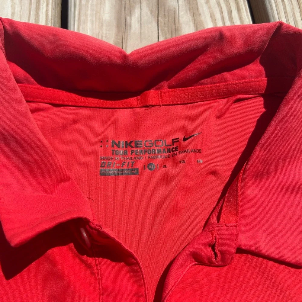 Nike Golf Polo Shirt Adult Men's Extra Large Red‎ Embroidered Short Sleeve